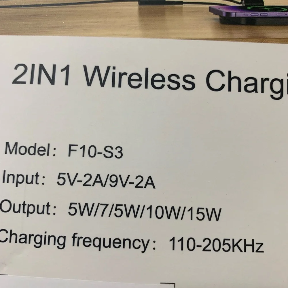 DEARHOT 2-in-1 Wireless Charging Stand Holder